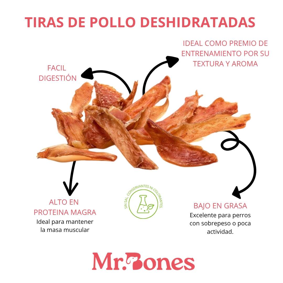 Mr. Bones Tiras de Pechuga de Pollo 100Gr.