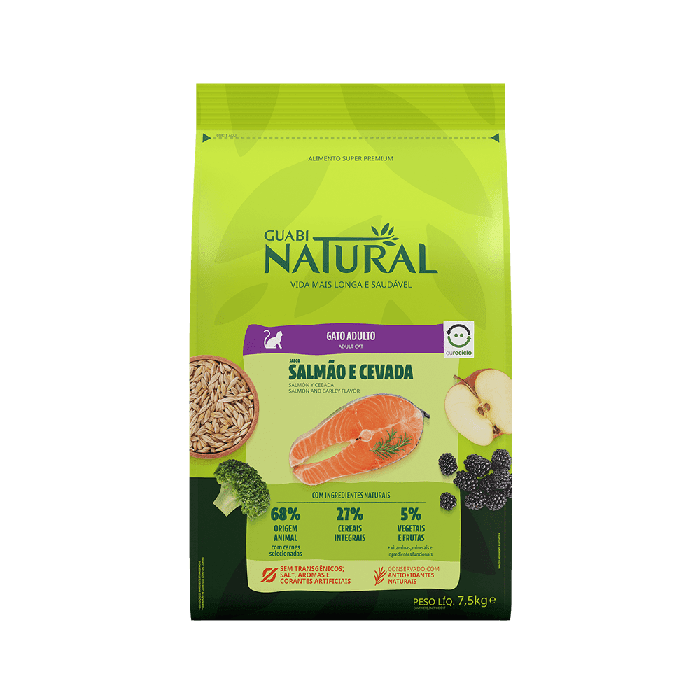 Guabi Natural Gato Adulto Salmón y Cebada