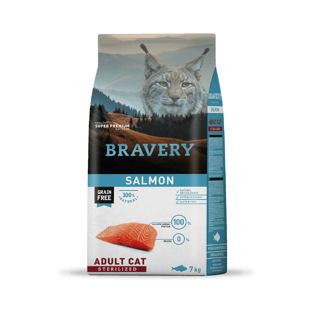 Bravery Grain-Free Adult Cat Sterilized Salmón