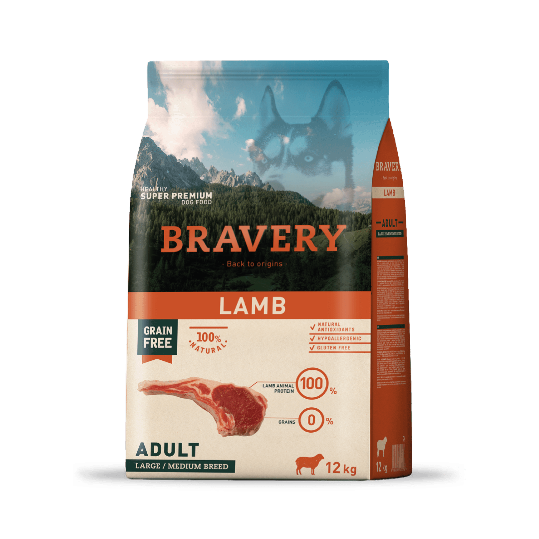 Bravery Grain-Free Adult Dog Medium / Large Lamb