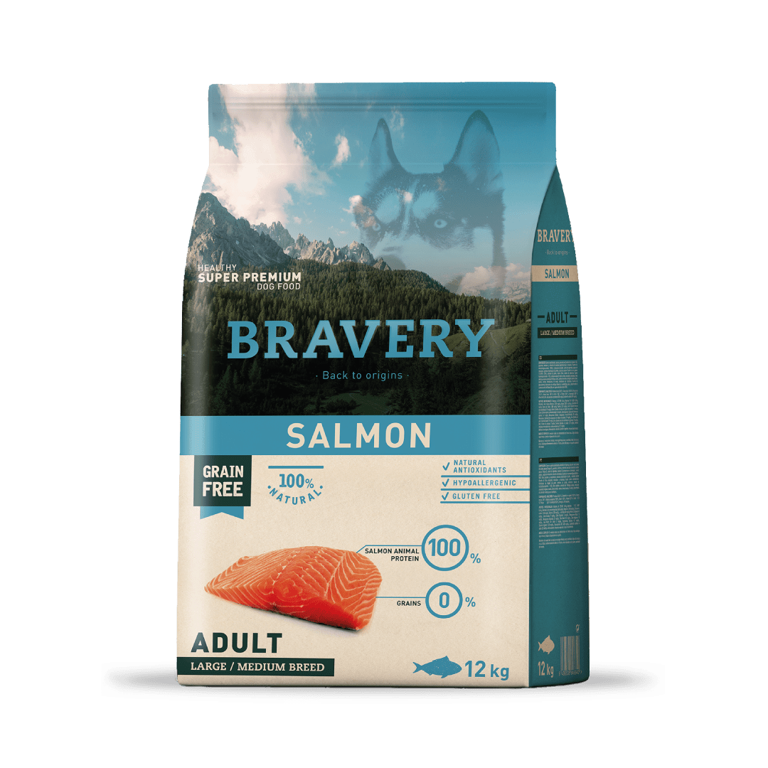 Bravery Grain-Free Adult Dog Medium / Large Salmon