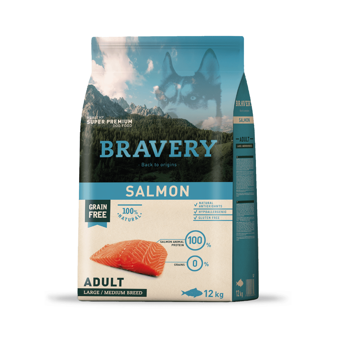 Bravery Grain-Free Adult Dog Medium / Large Salmon