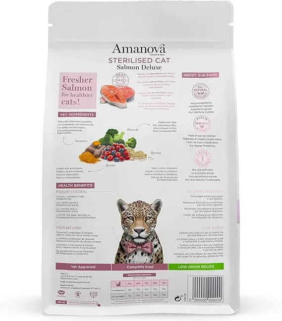 Amanova Gato Adulto Esterilizado Salmón Deluxe