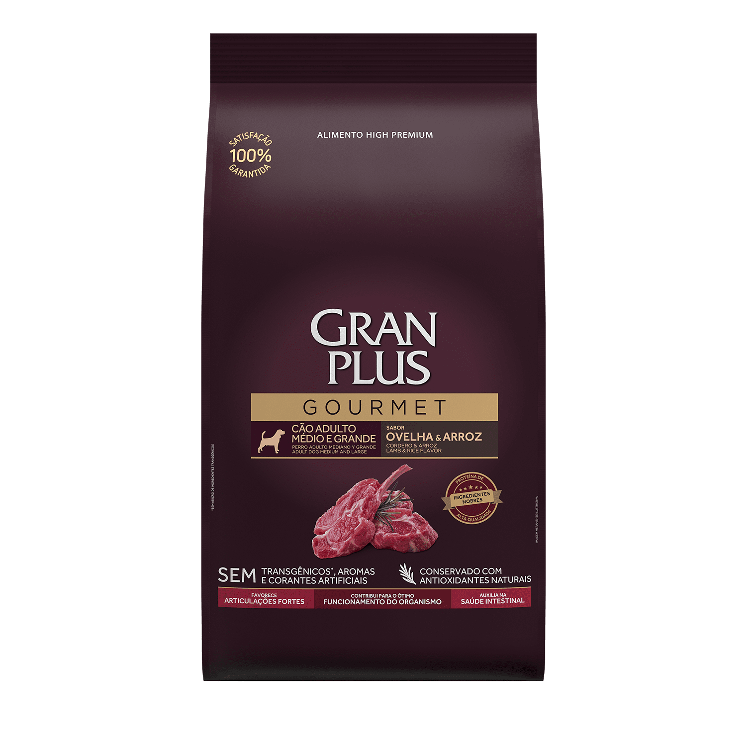 Gran Plus Gourmet Perro Adulto Raza Mediana-Grande Cordero y Arroz