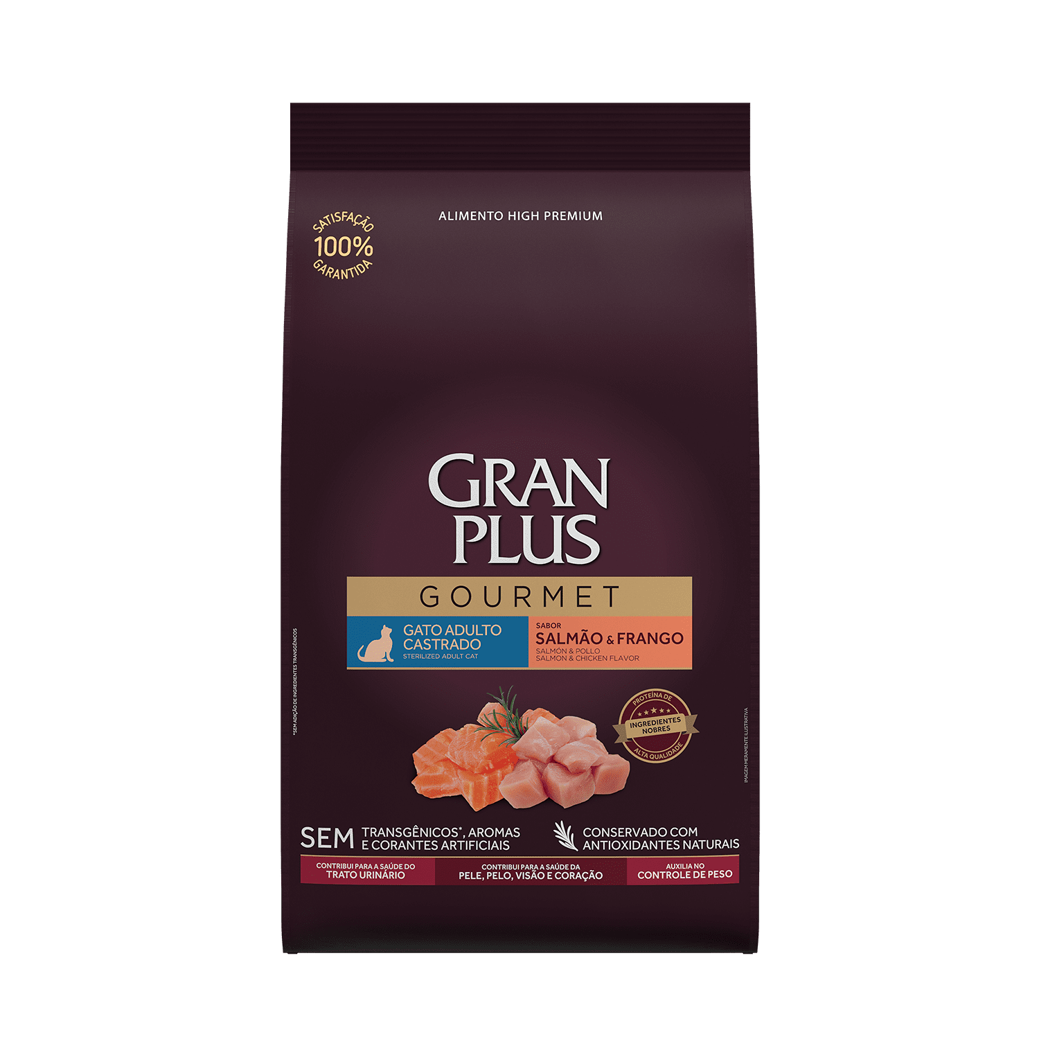 Gran Plus Gourmet Gato Adulto Castrado Salmón y Pollo
