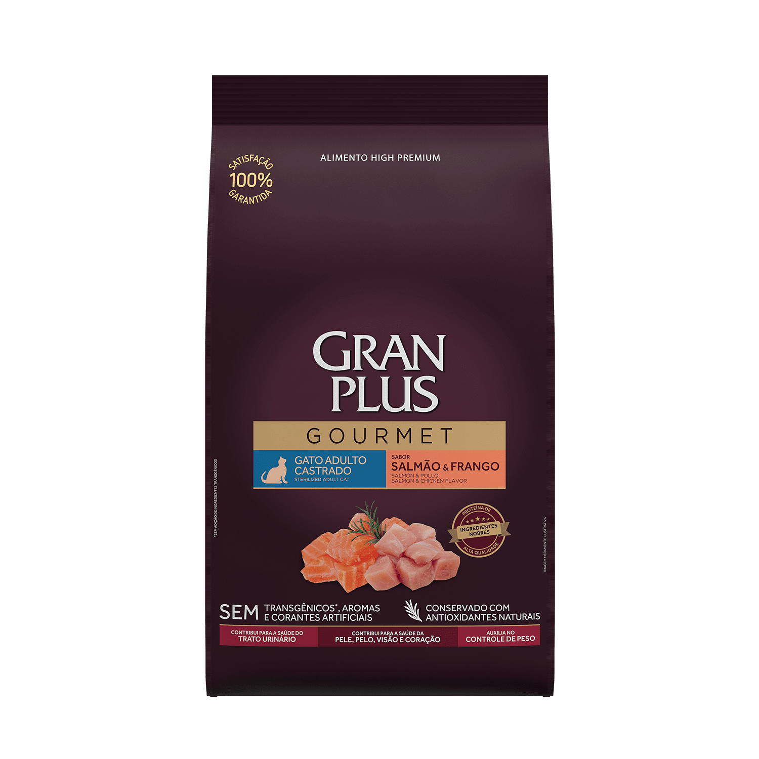 Gran Plus Gourmet Gato Adulto Castrado Salmón y Pollo