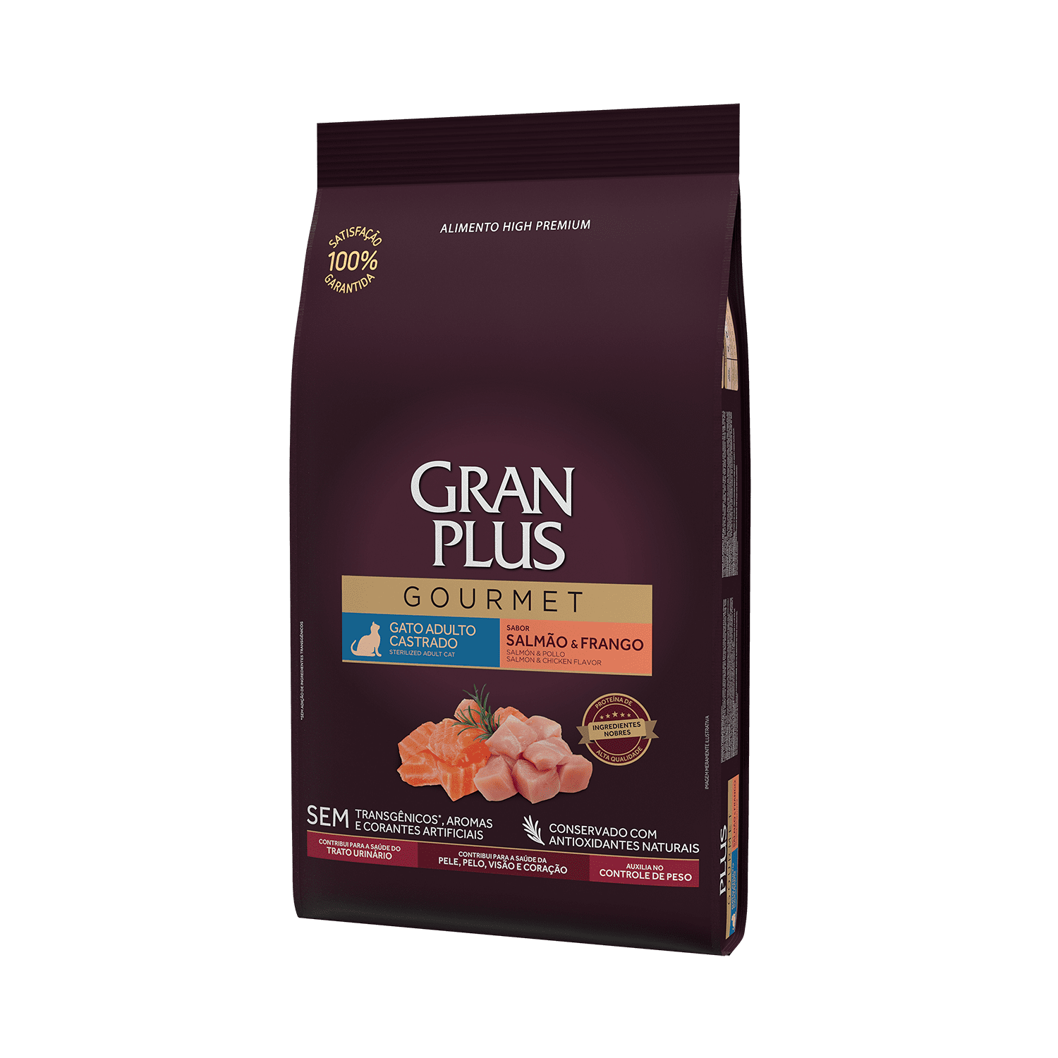 Gran Plus Gourmet Gato Adulto Castrado Salmón y Pollo