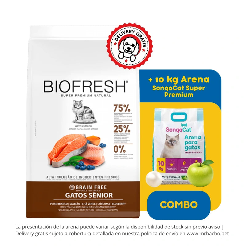 Biofresh Grain-Free Gato Senior Pescado Blanco y Salmón