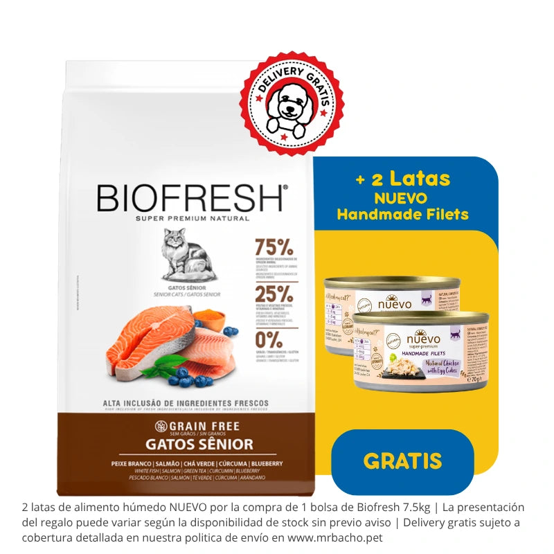 Biofresh Grain-Free Gato Senior Pescado Blanco y Salmón