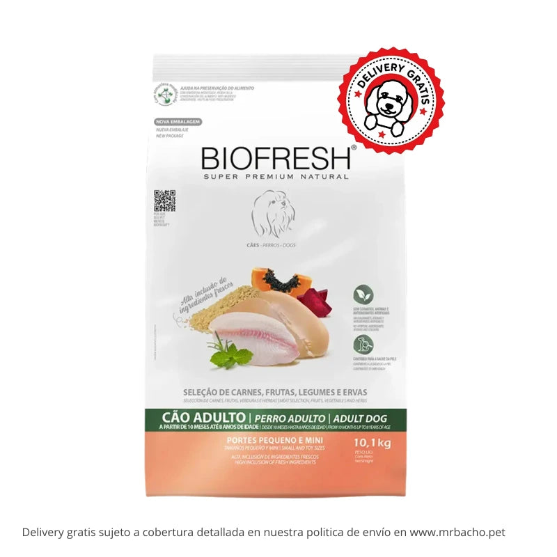 Biofresh Perro Adulto Razas Pequeñas y Mini - Mix de Carnes, frutas y vegetales