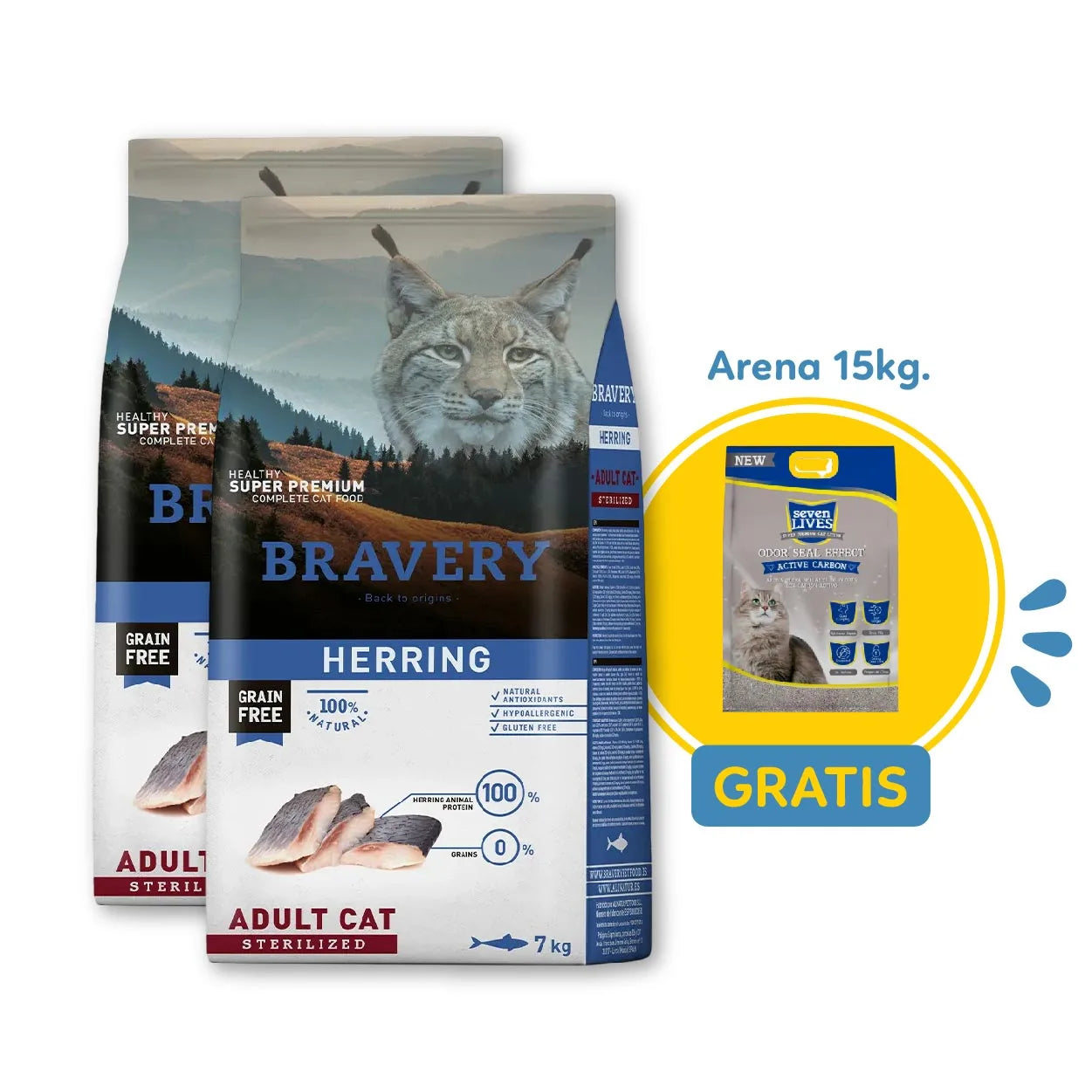 Bravery Grain-Free Adult Cat Sterilized Herring