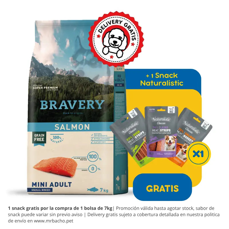 Bravery Grain-Free Dog Salmon Mini Adult Small Breeds