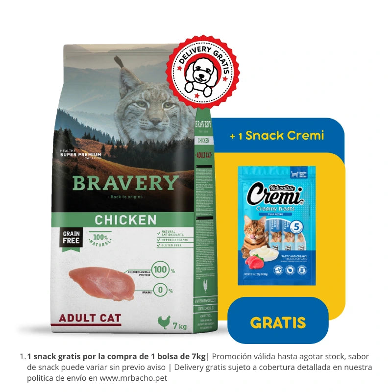 Bravery Grain-Free Adult Cat Chicken