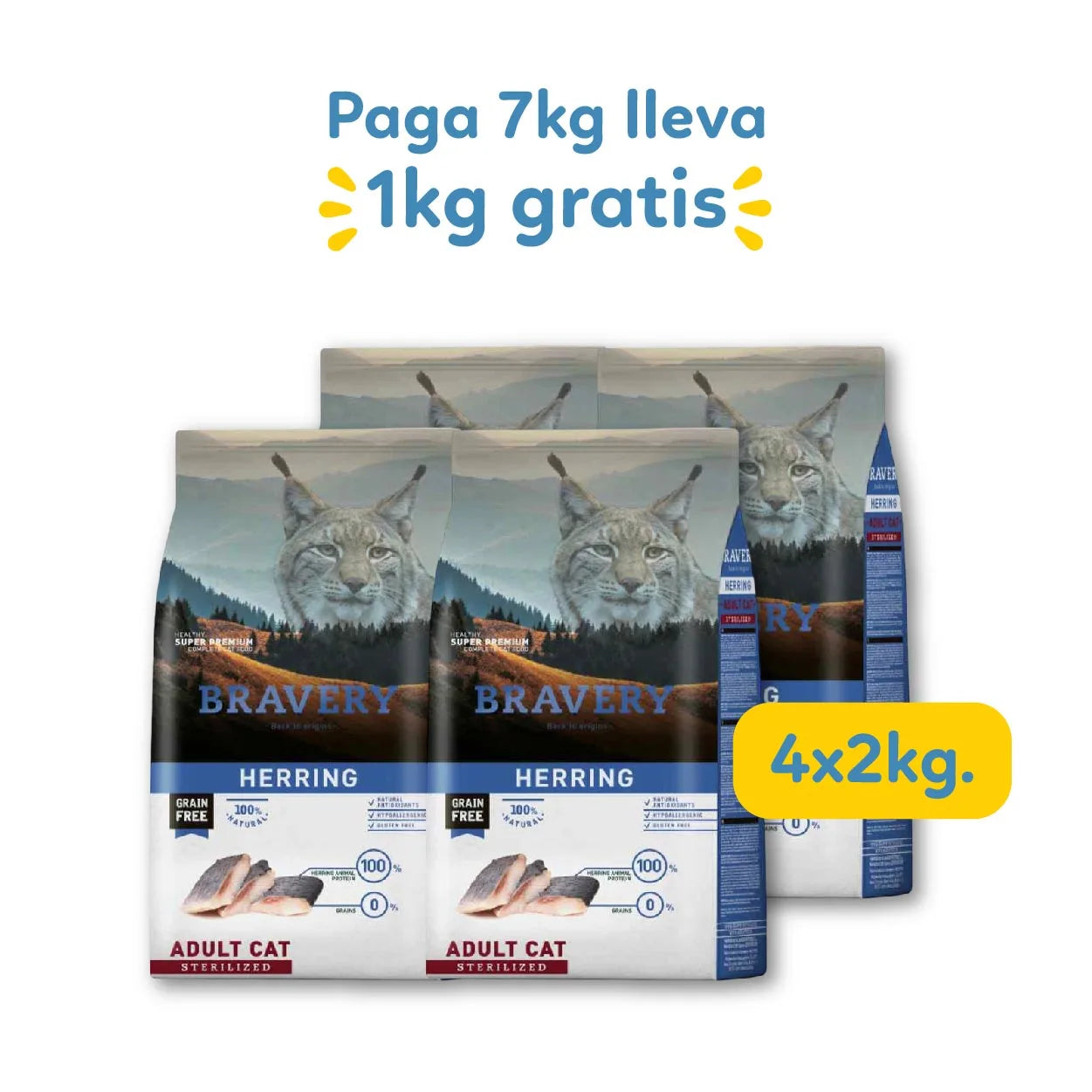 Bravery Grain-Free Adult Cat Sterilized Herring