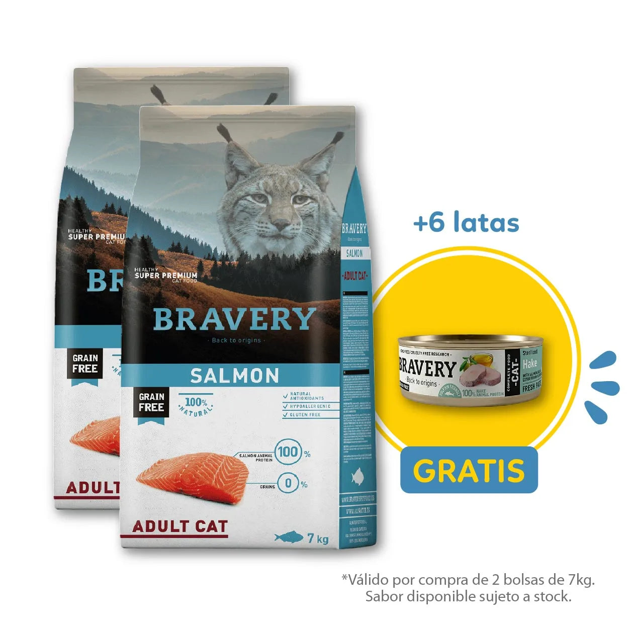 Bravery Grain-Free Adult Cat Salmón