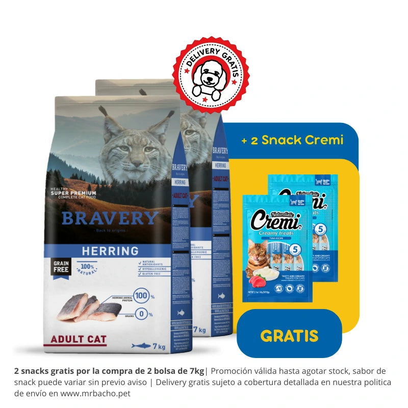 Bravery Grain-Free Adult Cat Herring