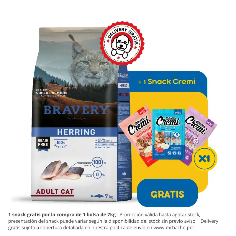 Bravery Grain-Free Adult Cat Herring