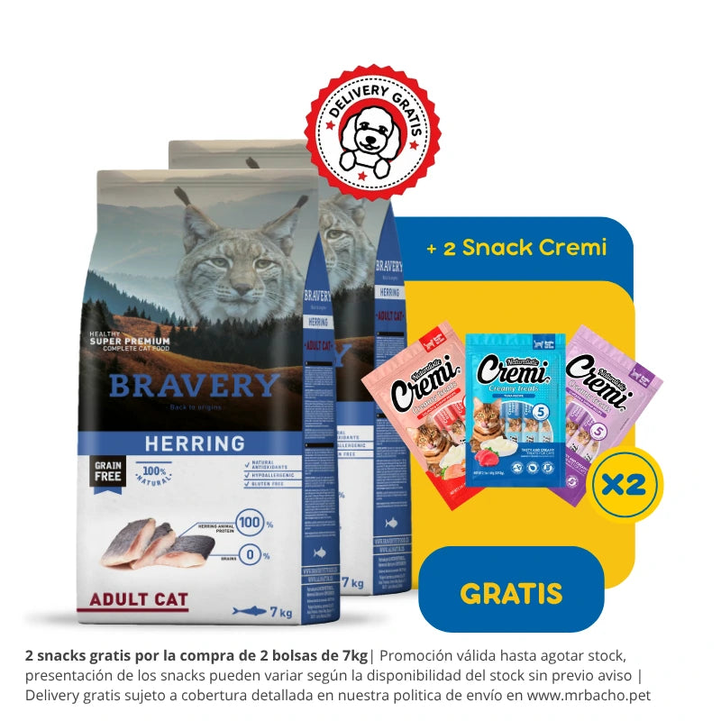 Bravery Grain-Free Adult Cat Herring
