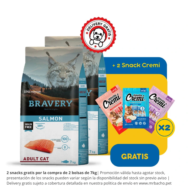 Bravery Grain-Free Adult Cat Salmón