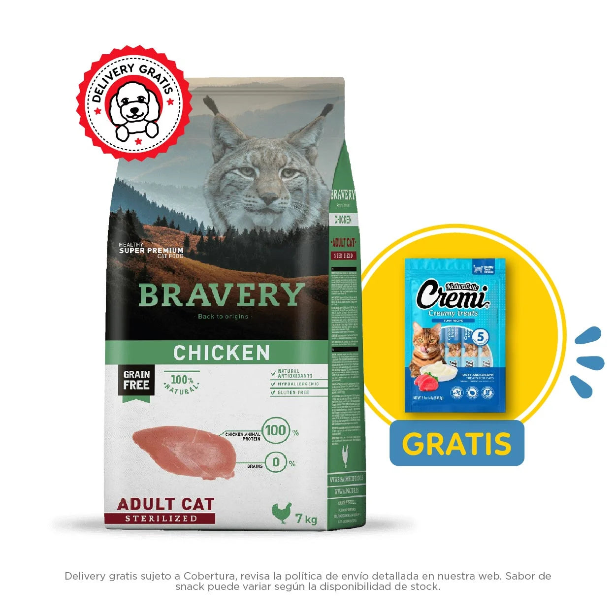 Bravery Grain-Free Adult Cat Sterilized Chicken