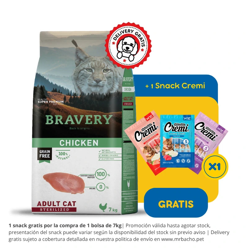 Bravery Grain-Free Adult Cat Sterilized Chicken
