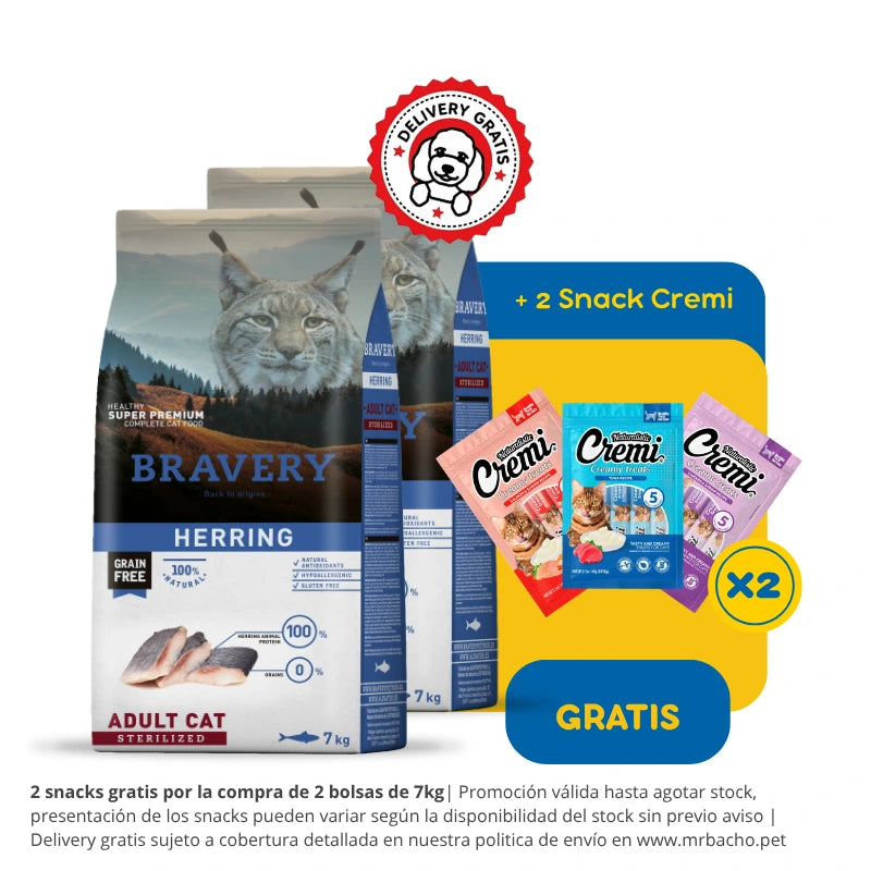 Bravery Grain-Free Adult Cat Sterilized Herring