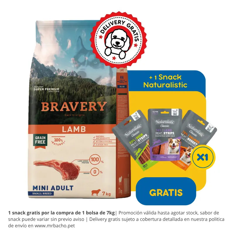 Bravery Grain-Free Dog Lamb Mini Adult Small Breeds