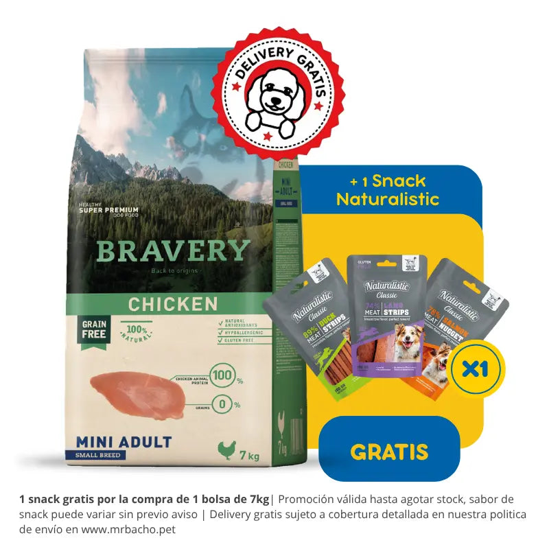 Bravery Grain-Free Dog Mini Adult Small Breeds Chicken