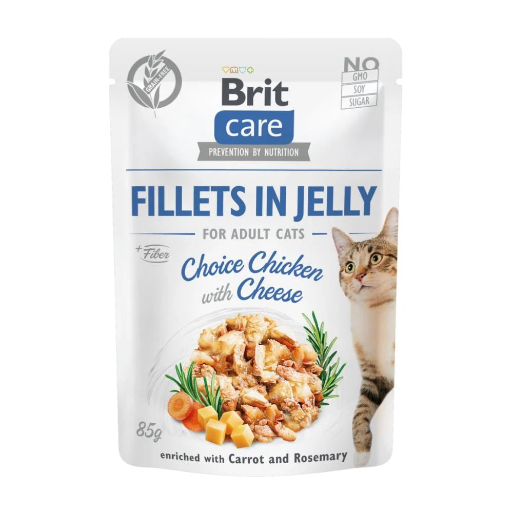 Brit Care Cat Grain-Free Fillets in Jelly Choise Chicken with Cheese - Adult Cats