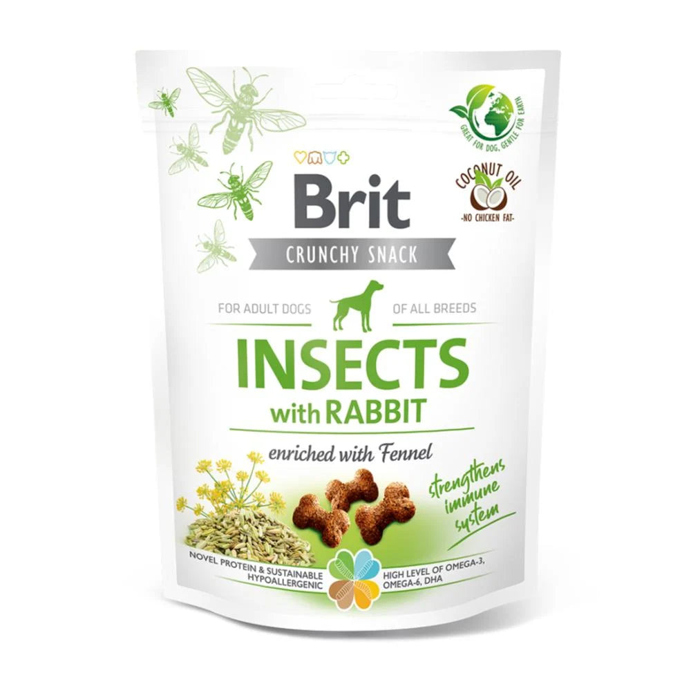 Brit Care Crunchy Snack Insecto y Conejo