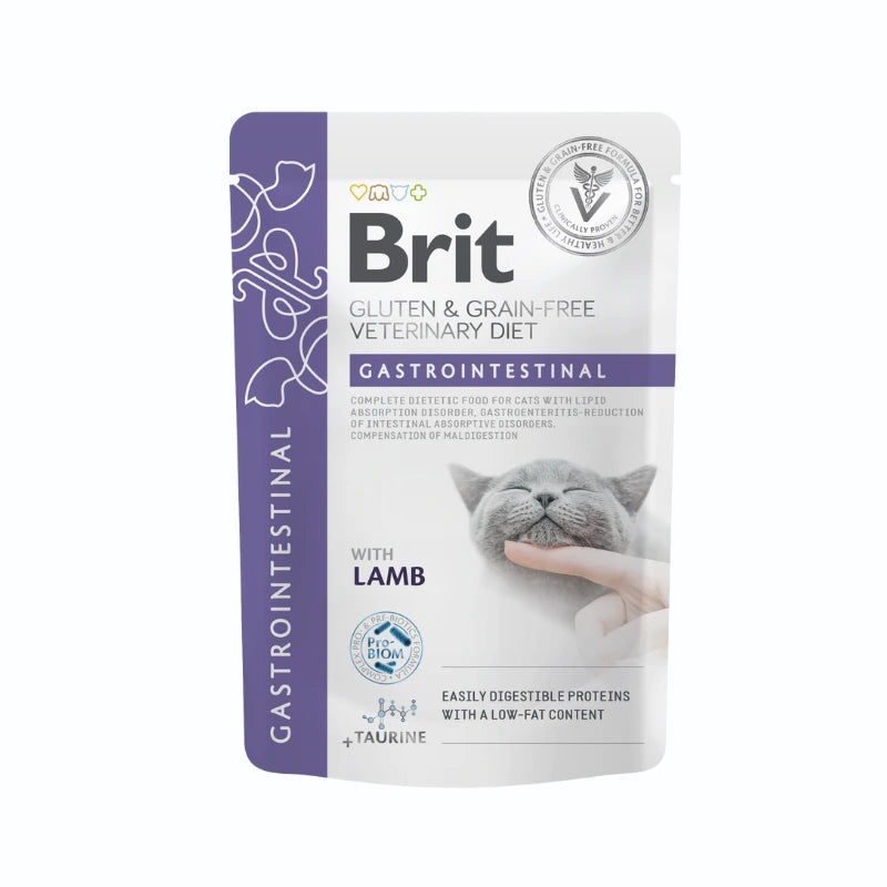 Brit Veterinary Diet Cat Grain-Free Gastrointestinal Pouch Fillets in Gravy