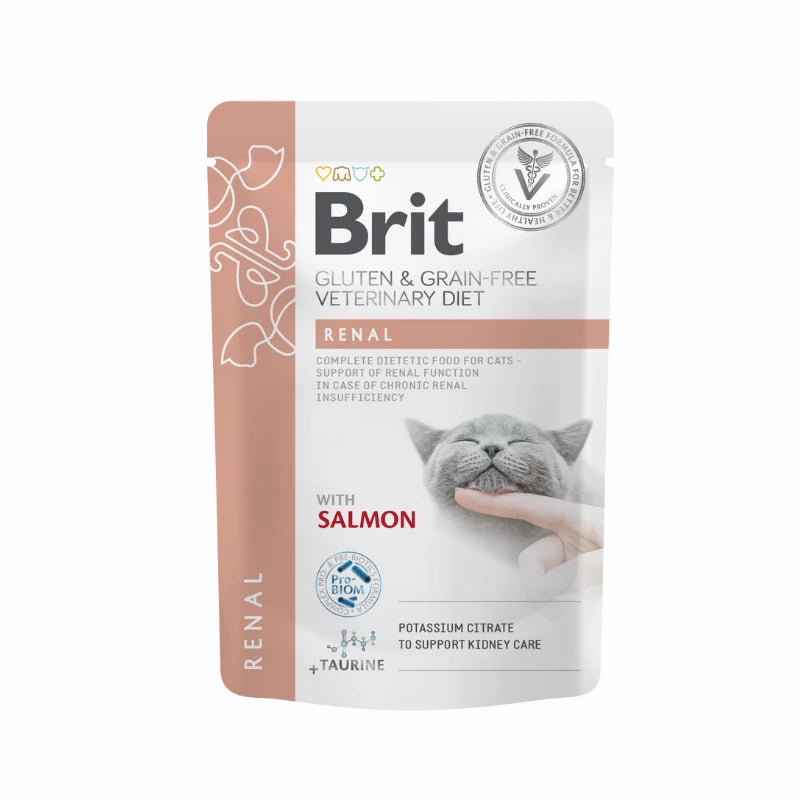 Brit Veterinary Diet Cat Grain-Free Renal Pouch Fillets in Gravy