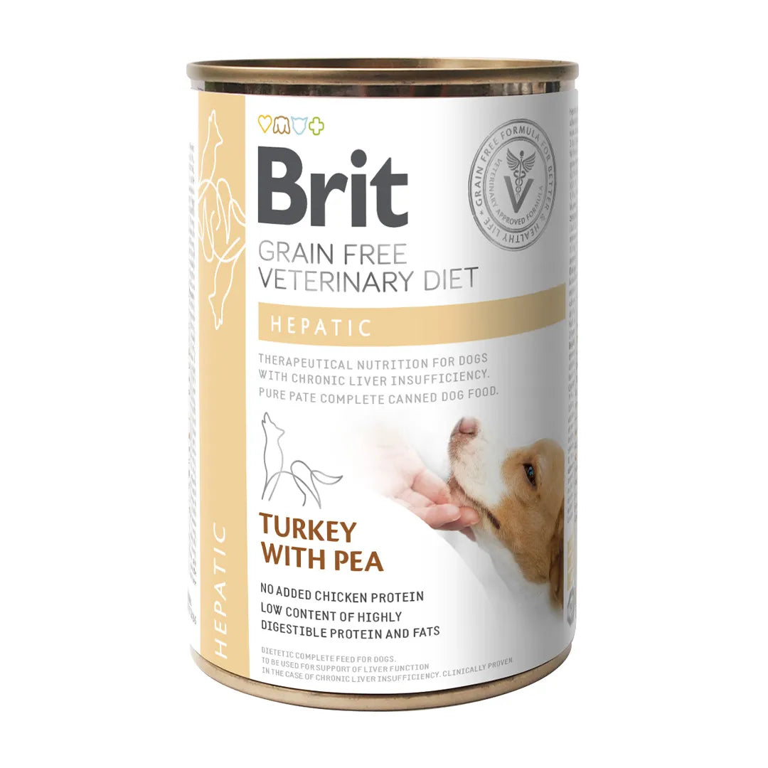 Brit Veterinary Diet Dog Grain-Free Hepatic Lata 400Gr