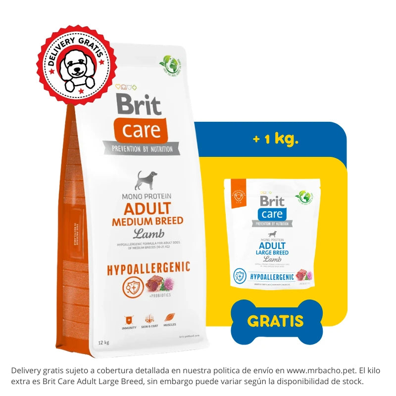 Brit Care Dog Hypoallergenic Adult Medium Breed Lamb