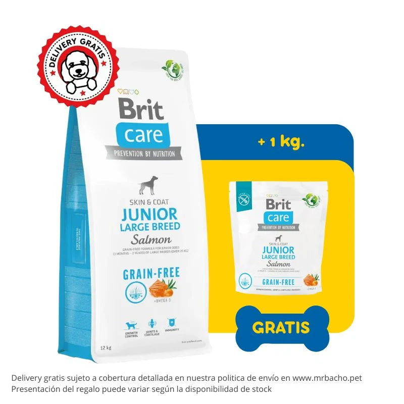 Brit Care Dog Grain-free Junior Large Breed Salmón