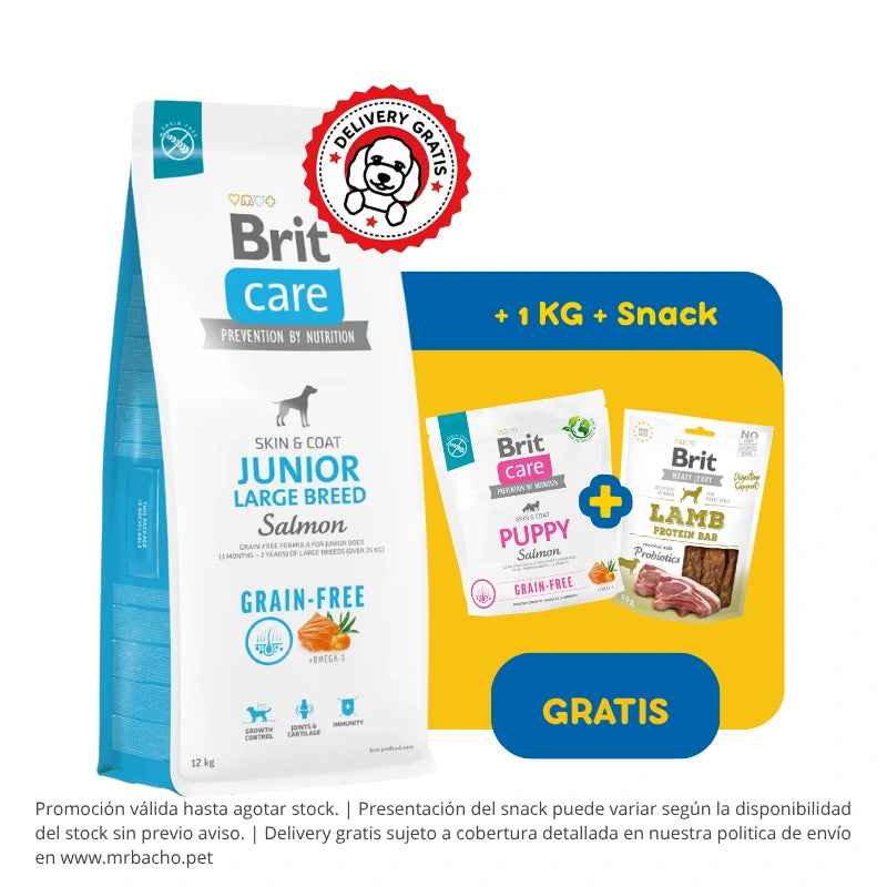 Brit Care Dog Grain-free Junior Large Breed Salmón