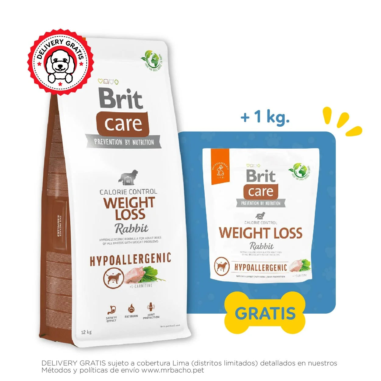 Brit Care Dog Hypoallergenic Weight Loss Rabbit