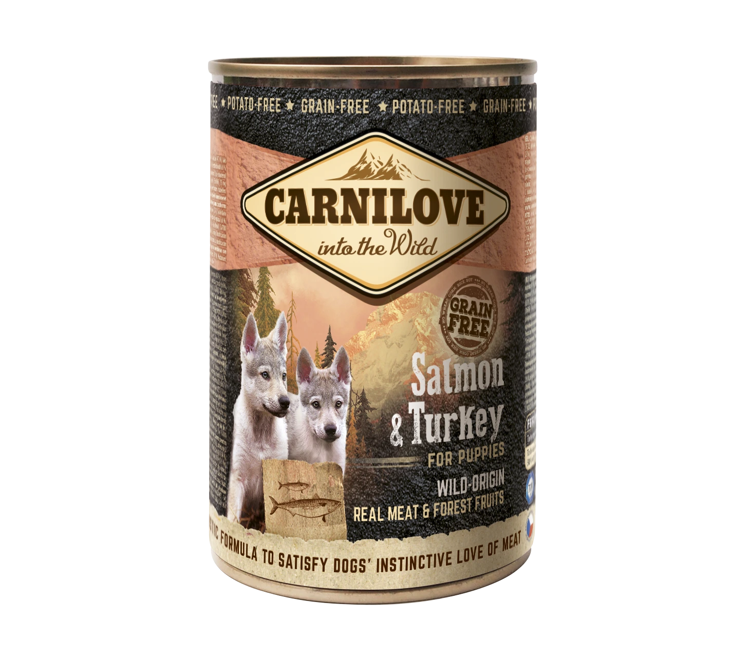 Carnilove Grain-Free Salmón y Pavo para cachorros Lata 400g