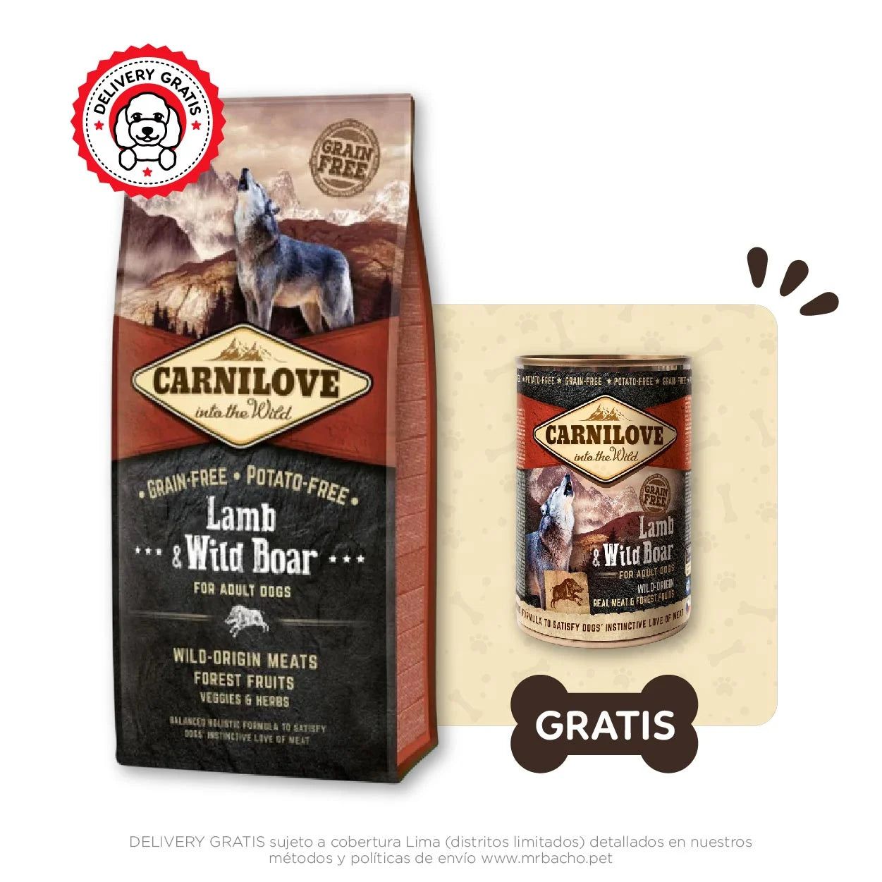 Carnilove Grain-Free Lamb & Wild Boar for Adult Dogs