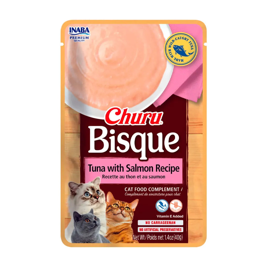 Churu Bisque Atún con Salmón - Snack cremoso para gatos