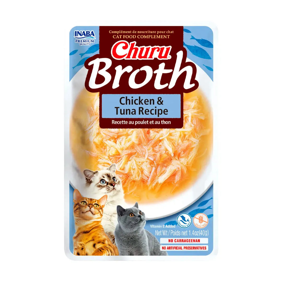 Churu Broth Pollo con Atún - Snack de caldo para gatos