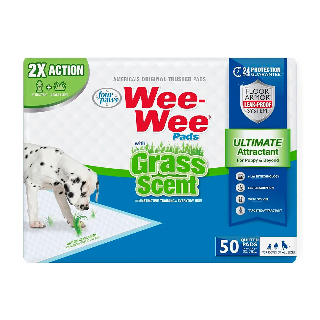 Four Paws Wee-Wee Pads with Grass Scent