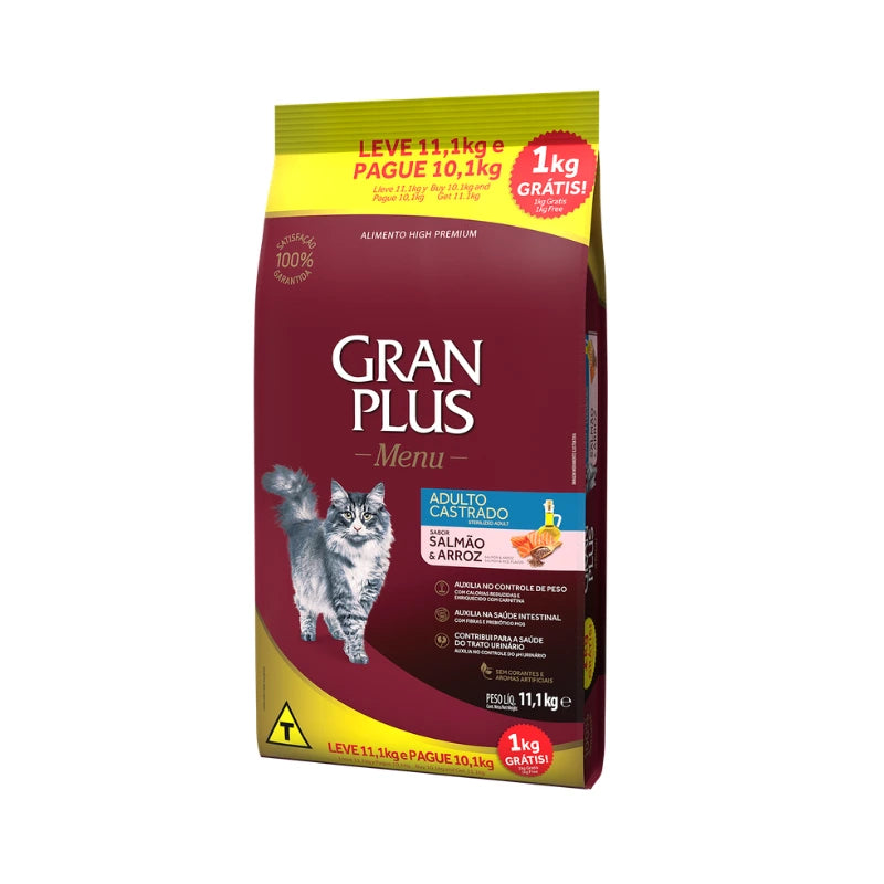 Gran Plus Gato Castrado Salmón y Arroz