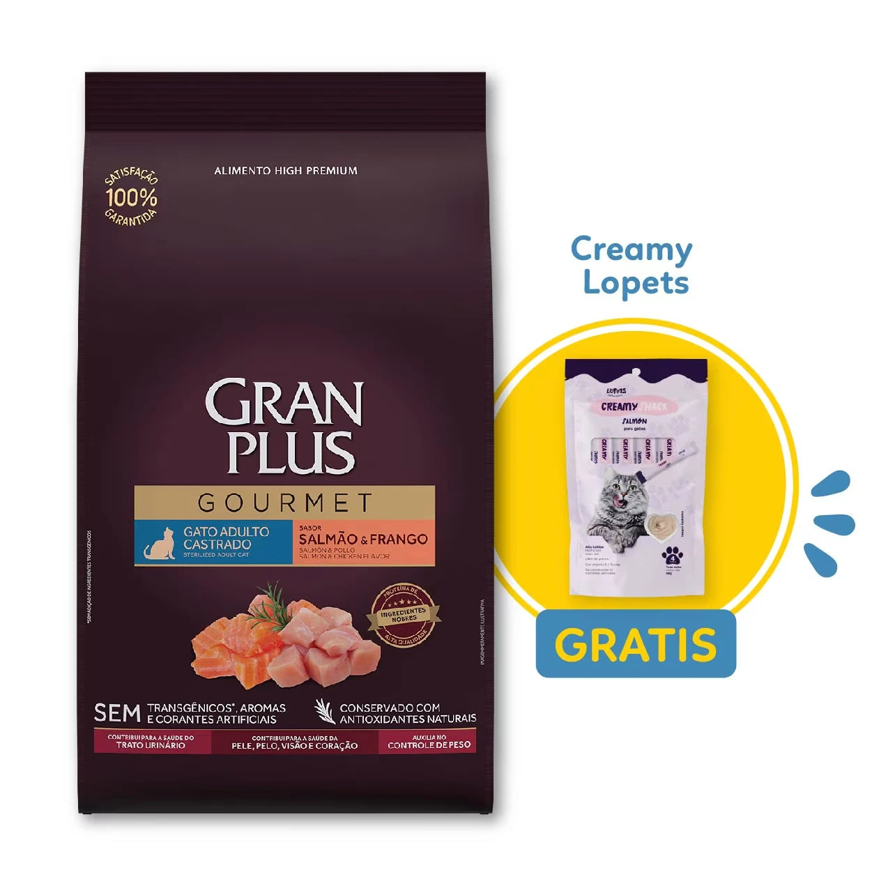 Gran Plus Gourmet Gato Adulto Castrado Salmón y Pollo