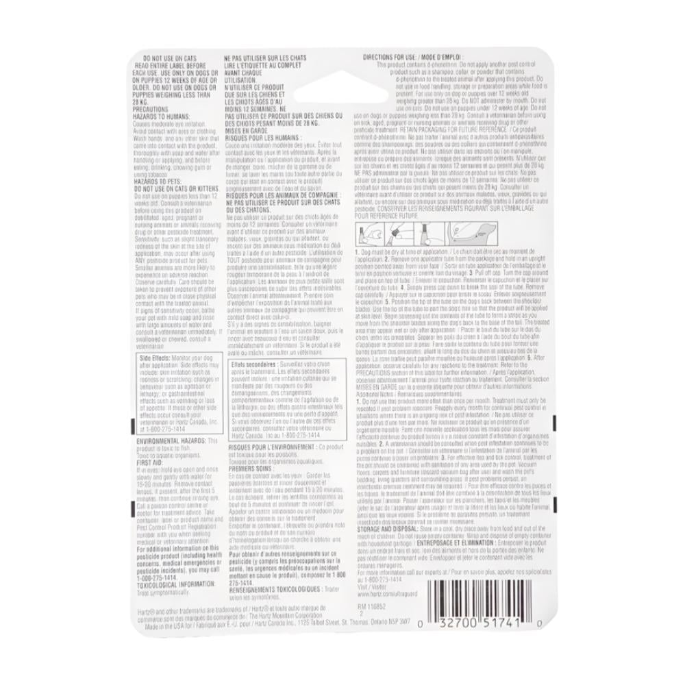 Hartz Ultraguard pipeta antipulgas x3 para perros de 28kg+