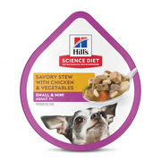 Hills SD Small Paws Adult 7+ Savory Stew with Chicken & Vegetables