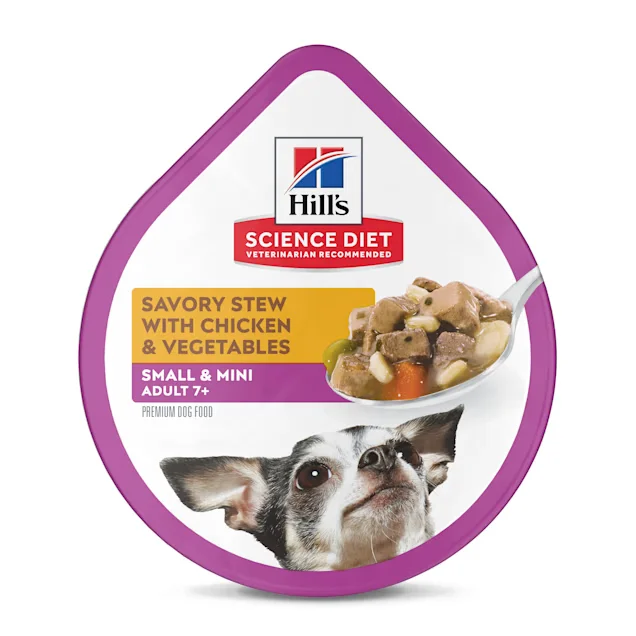 Hills SD Small Paws Adult 7+ Savory Stew with Chicken & Vegetables