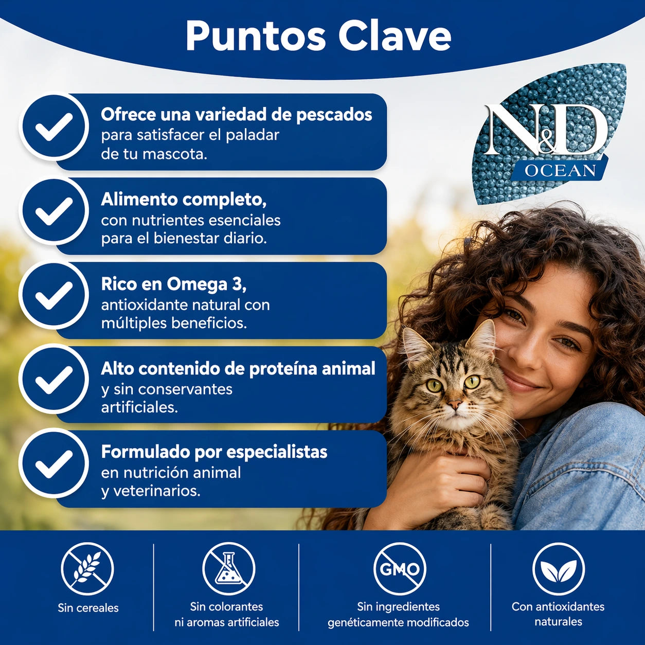 N&D Ocean Feline Salmón y Melón - Gatos Adultos Castrados