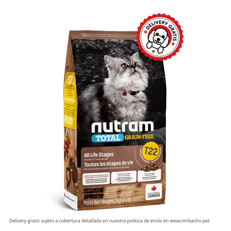 Nutram T22 All Life Stages Cat Total Grain-Free Chicken & Turkey Recipe