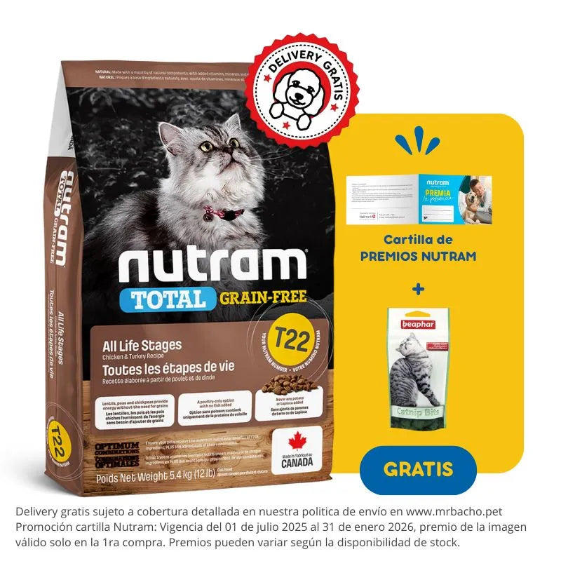 Nutram T22 All Life Stages Cat Total Grain-Free Chicken & Turkey Recipe